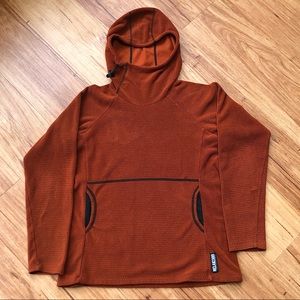 MELANZANA | Women’s Burnt Orange Microgrid Hoodie (M)